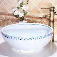 Elegant style round ceramic hand wash basin bathroom sink price