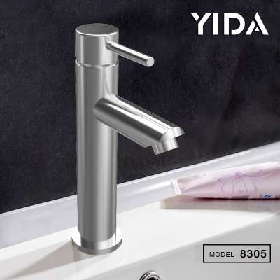 standard faucet design brushed finish stainless steel material