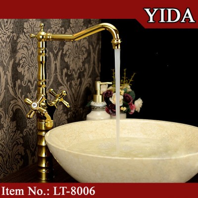 wash basin gold Faucet with 2 Handles